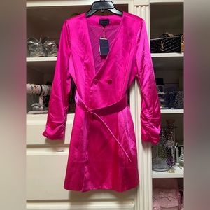NEW WITH TAGS hot pink blazer dress